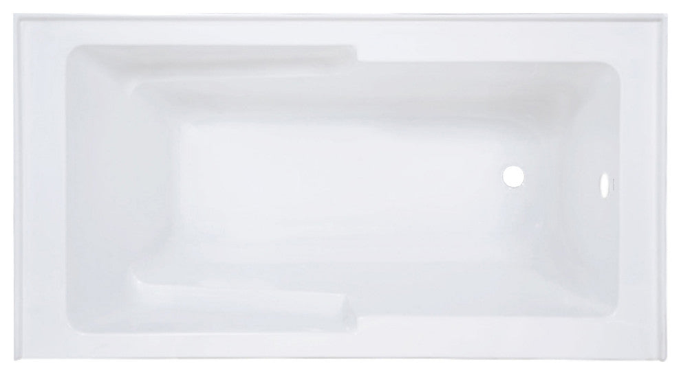 Voltaire 48"x32" Acrylic White, Alcove, Left Hand Drain, Apron Bathtub