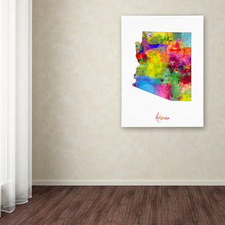 "Arizona Map" Canvas Art by Michael Tompsett