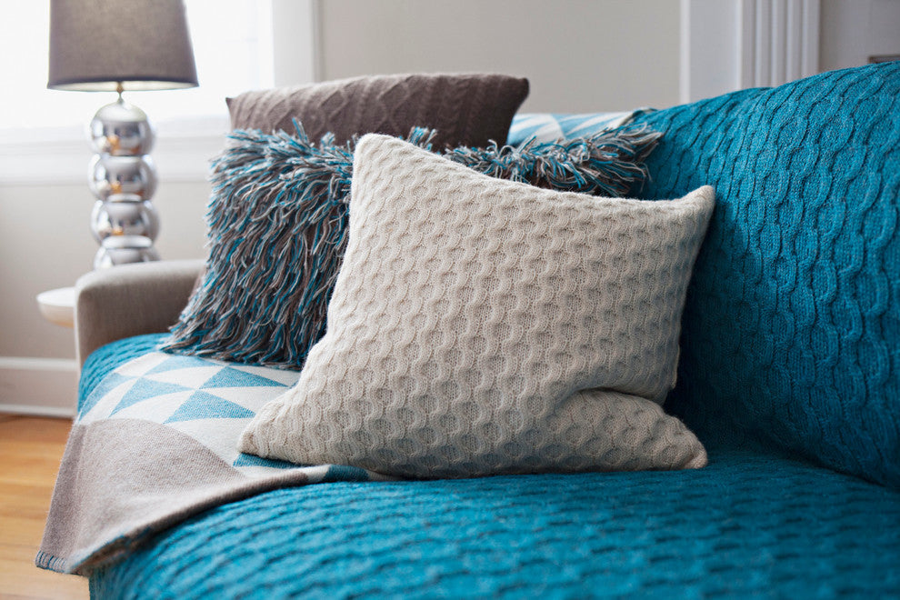 Theo Texture Throw, Peacock