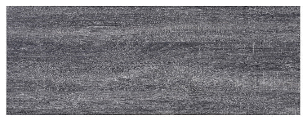 GDF Studio Lochner Mid-Century Modern 15-Bottle Wine and Bar Cabinet, Sonoma Gray Oak, Black