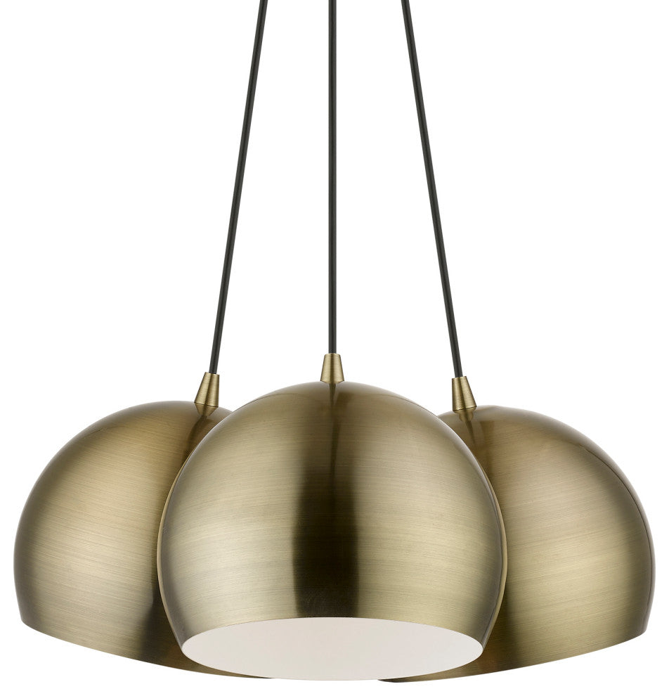 Livex Lighting 3 Light Antique Brass Multi Pendant
