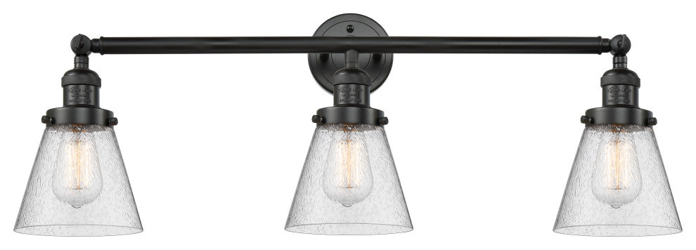Innovations Lighting 205-Bk-S-G64-Led 3 Light Dimmable Led Bathroom Fixture