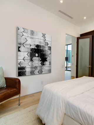 "Rejected Exclusion" Painting Print on White Wood