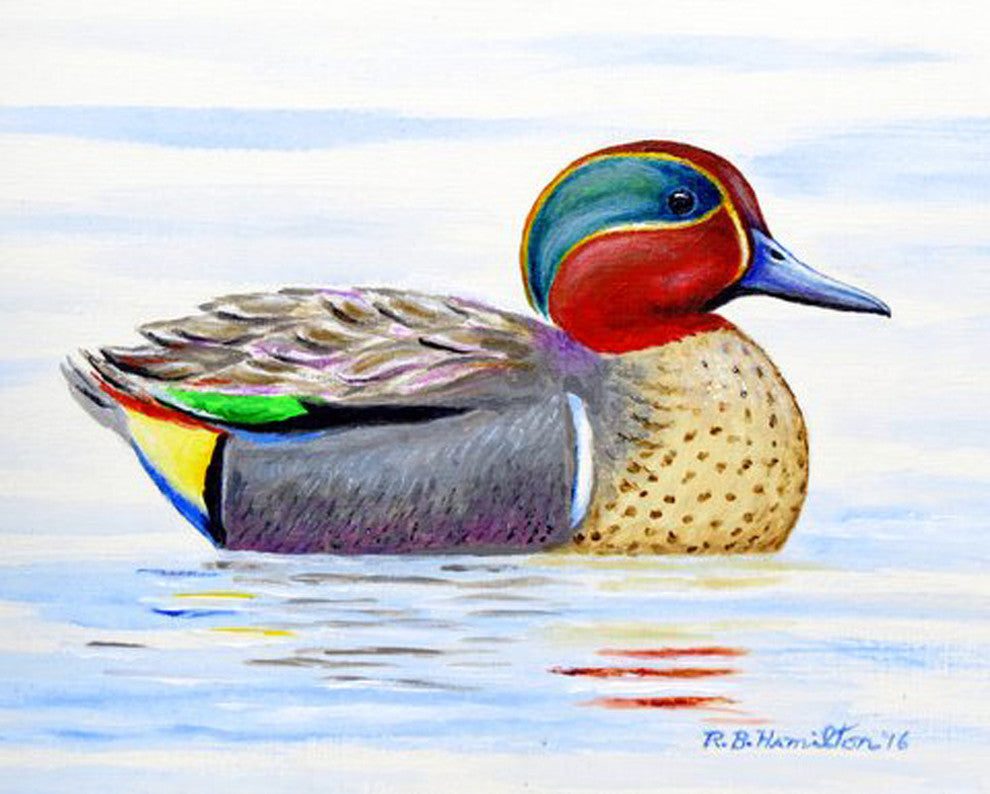 Green Wing Teal Kitchen Towel - Two Sets of Two (4 Total)