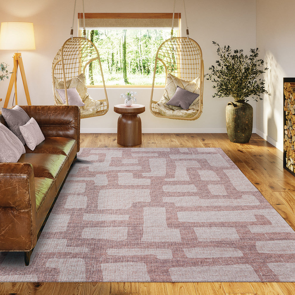 Indoor/Outdoor Sedona SN4 Taupe Machine Washable 3' x 5' Rug