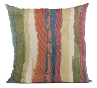Plutus Multi-Color Cuba Stripe Luxury Throw Pillow, 12"x20"