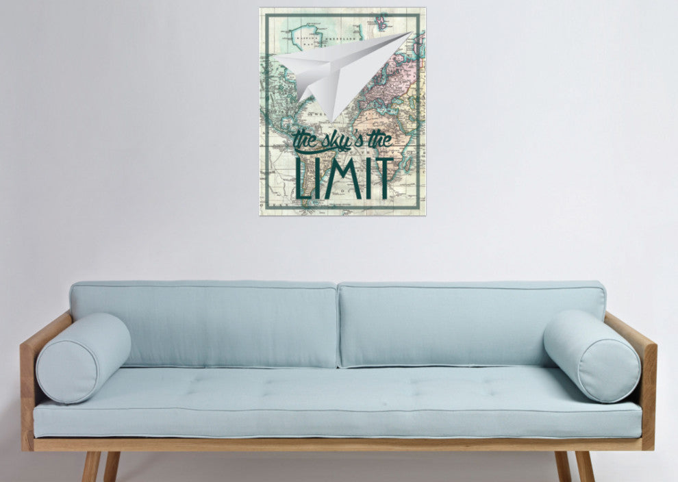 The Sky Is The Limit Paper Paper Print, 18"x24"