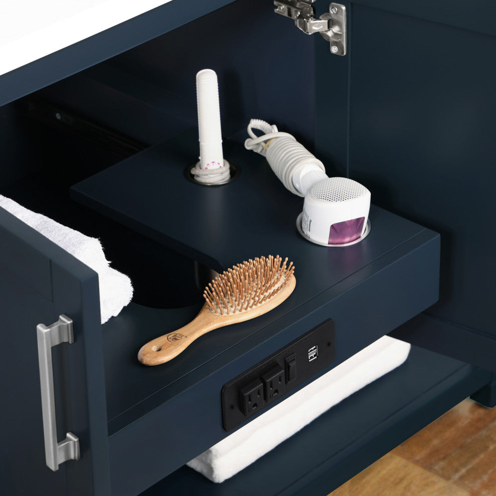Ove Decors Stanley 42" Single Sink Bathroom Vanity, Midnight Blue