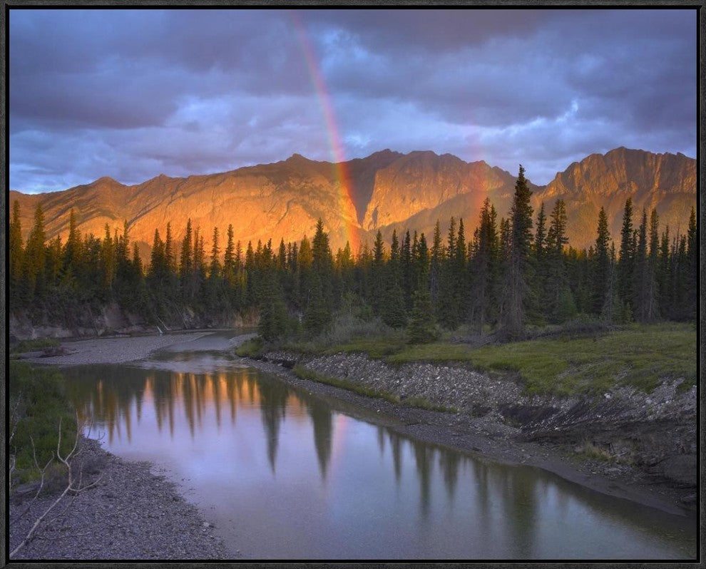 Rainbow Over Fairholme Range and Exshaw Creek, Alberta, Canada, 28"x22"