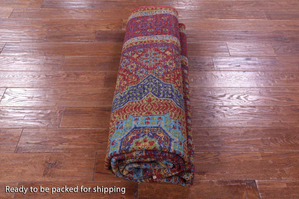 Geometric Mamluk Hand Knotted Wool Rug 5' 10" X 8' 0" - Q12249