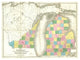 "Map of Michigan & Part of Wisconsin Territory, 1839" Paper Art, 32"x24"