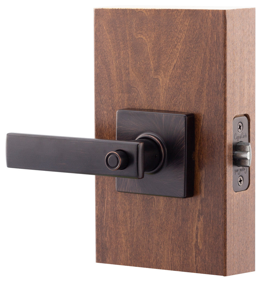 Craftsman Style Restroom Lever, Tuscan Bronze