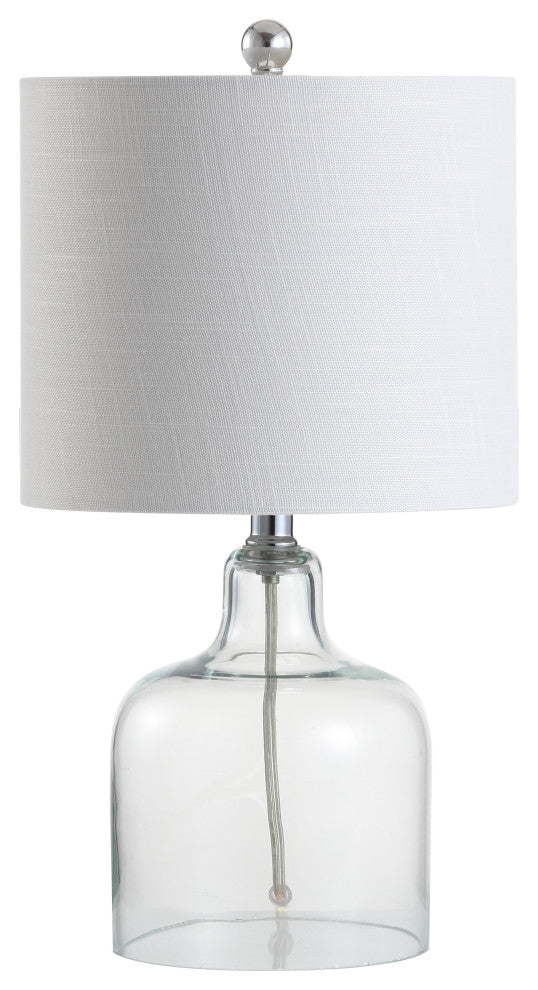 Gemma 19" Glass Bell Led Table Lamp, Clear