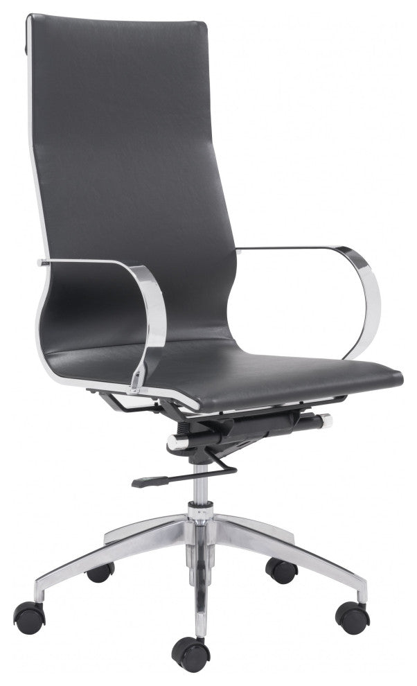 Black Ergonomic Conference Room High Back Rolling Office Chair