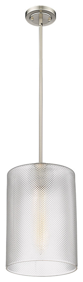 1 Light 10" Brushed Nickel Pendant