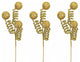 3 Pieces 17" Glitter Spring and Ball Christmas Spray, Gold