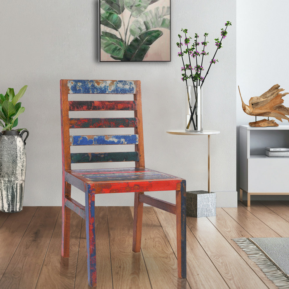 Marina Del Rey Dining Chair Made from Recycled Teak Wood Boats