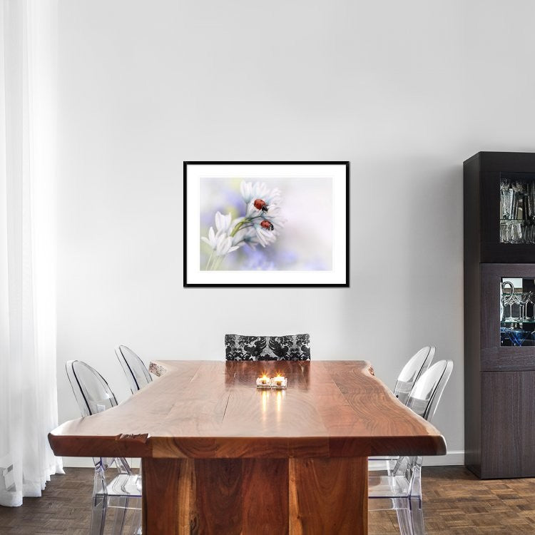 "Ladybirds" Framed Digital Print by Ellen Van Deelen, 38"x29"