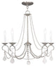 Pennington Chandelier, Brushed Nickel