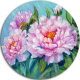 Pink Peonies, Floral Round Wall Art, 36"