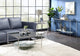 Adelrik End Table, Glass and Chrome Finish