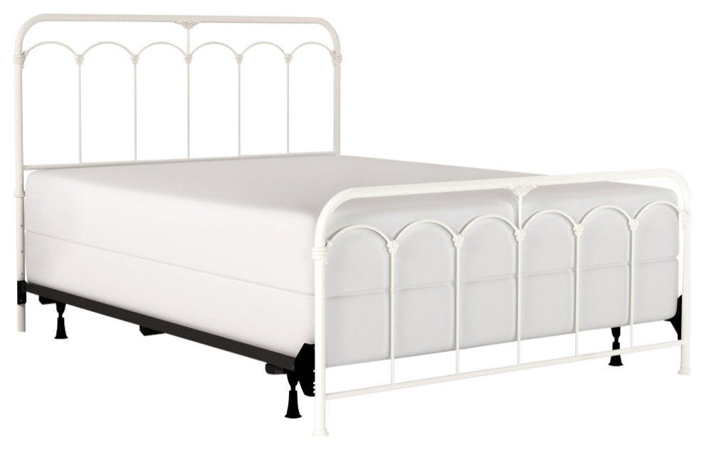 Jocelyn Bed Set, Bed Frame Included, White, Full