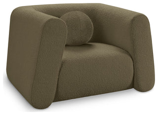 Abbington Boucle Fabric Upholstered Chair, Olive