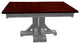 Barnwood Style Timber Peg Pedestal Extension Table, Thunder White and Michael's Cherry, 2-Leaf 42" X 66"