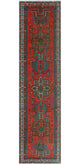 Fine Vintage Distressed Aline Red/Beige Runner, 3'1x12'5