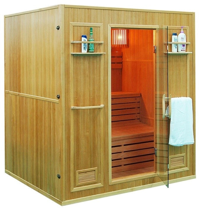 Aleko 4 Person Wood Sauna SEN4BUG With Heater