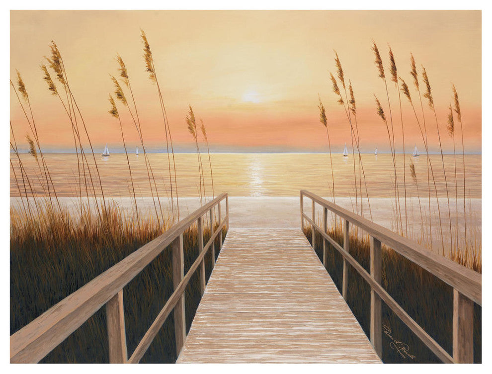 "Walkway to Sea" Digital Paper Print by Diane Romanello, 26"x20"