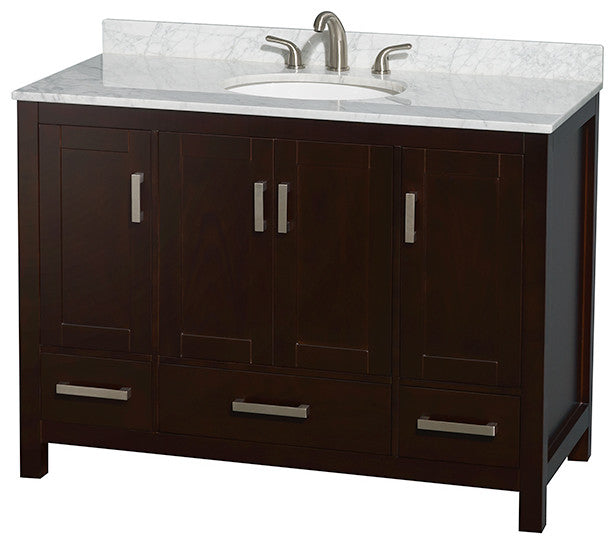 Wyndham WCS141448SESCMUNOM24 Espresso 48 Inch Single Bathroom Vanity