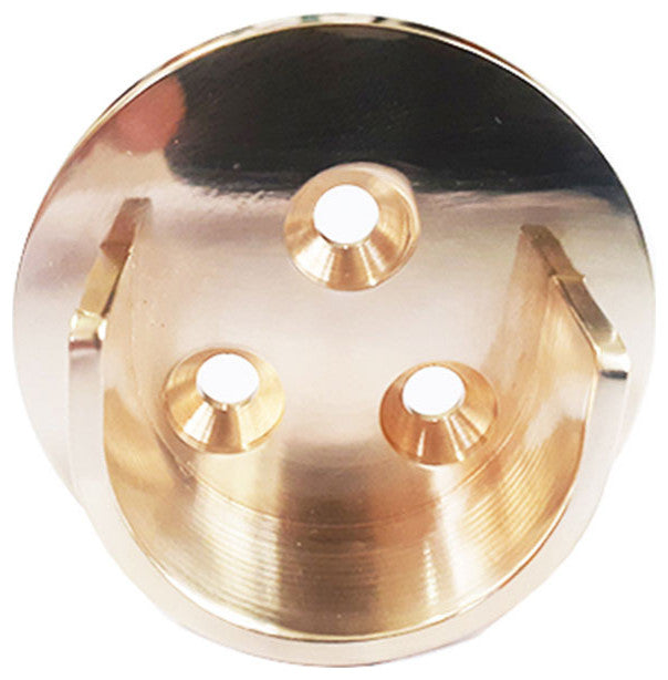 Heavy Duty Open Flange With Invisible Screws - 2 Flanges, Polished Brass Lacquer