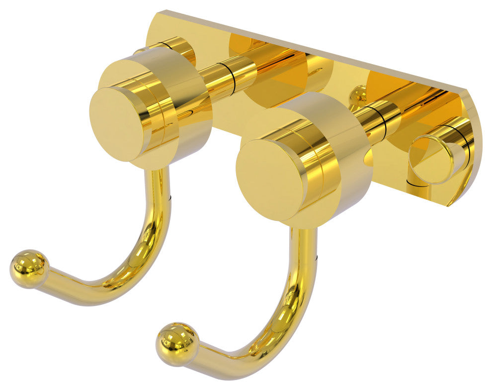 Mercury 2 Position Multi Hook with Smooth Accent, Polished Brass