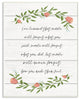 Feeling Flower Wreath Inspirational Word Family, 10"x15"