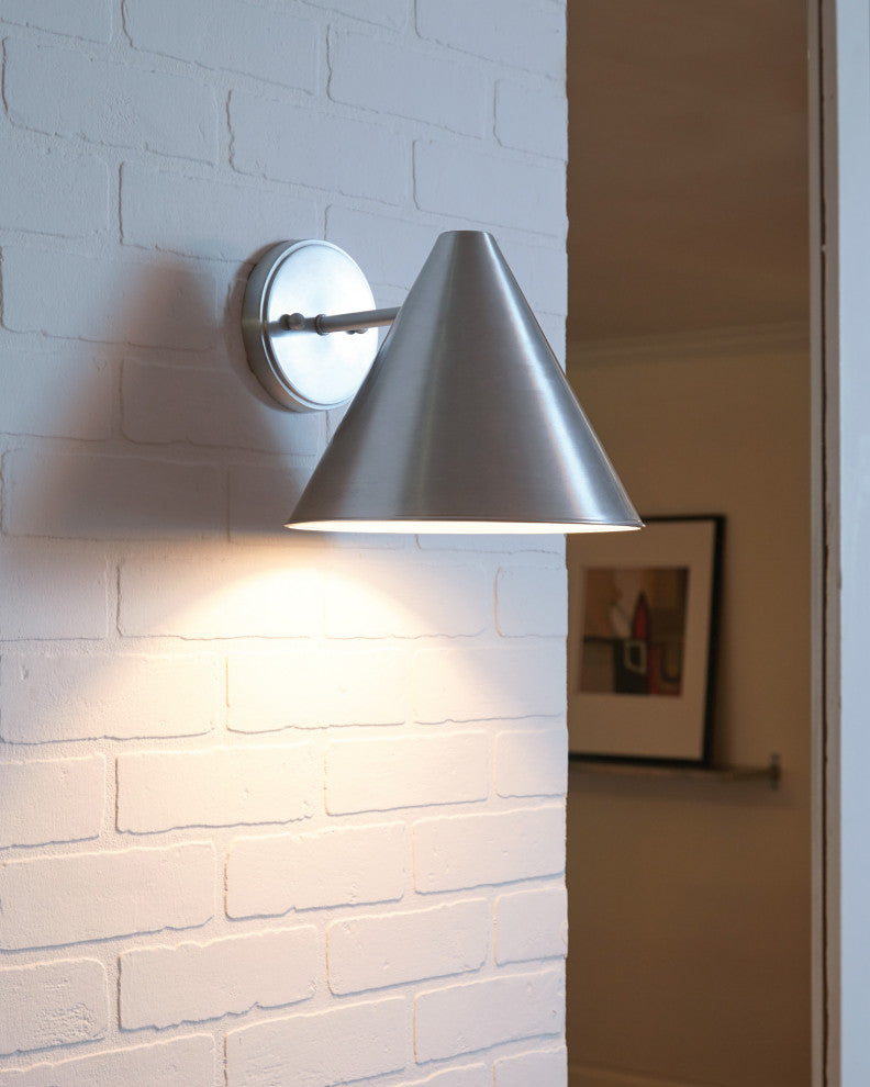 Generation Lighting 8538501 Crittenden 9" Tall Outdoor Wall - Satin Aluminum