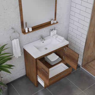 Sortino 36" Bathroom Vanity With Sink, Rosewood