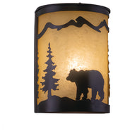 Yosemite 8" Wall Sconce Light, Bear
