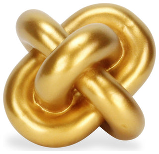 Minyoro Gold Resin Chain Knot Sculpture
