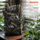 14" Tall Indoor Tiered Log Tabletop Fountain with LED Lights