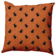 16"x16" Spider Pattern Decorative Throw Pillow, Dusty Orange