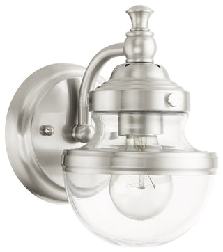 Brushed Nickel Transitional Vanity Sconce