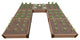 Classic Sienna Walk-In Jumbo U-Shape' 12'x12' 11" Raised Garden Bed, 1" Profile