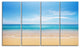 "Wide Blue Sky Over Beach" Seashore Canvas Photo Print, 4 Panels, 48"x28"