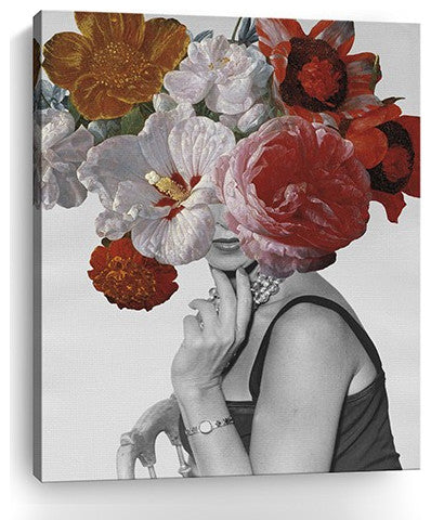 30" Modern and Glamorous Garden Party Canvas Wall Art