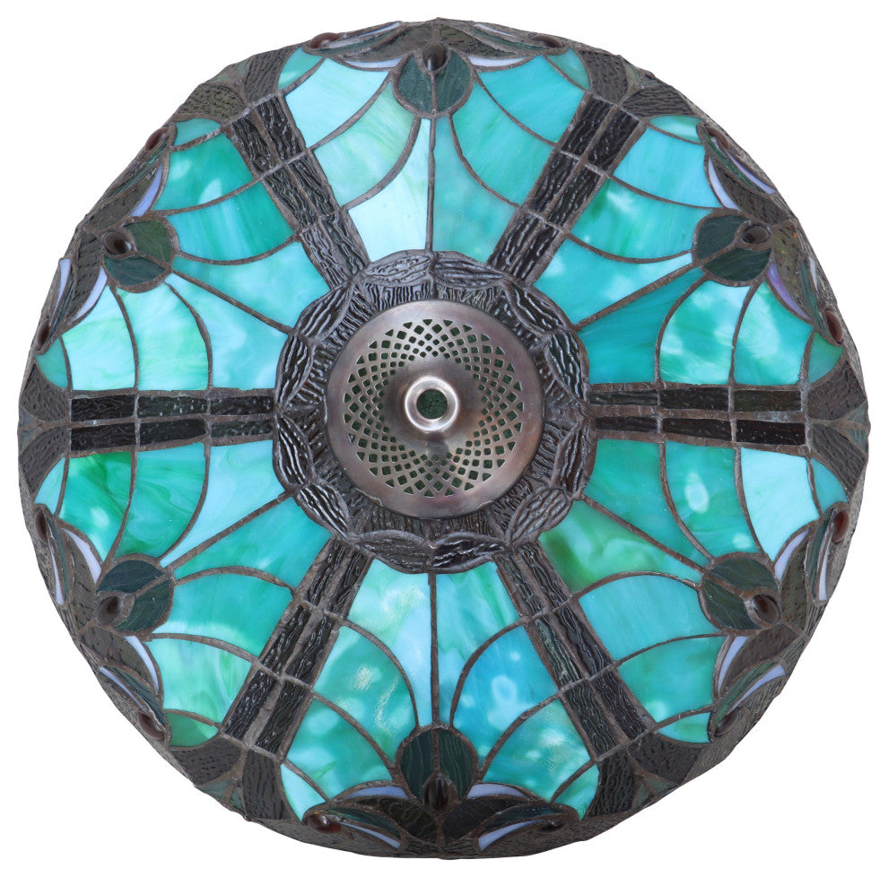 Liaison Victorian-Style 2-Light Ceiling Semi-Flush Mount 16" Wide