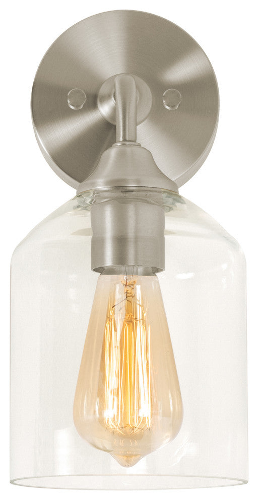 William 11" Wall Sconce, Satin Nickel