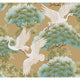 Sprig and Heron Wallpaper