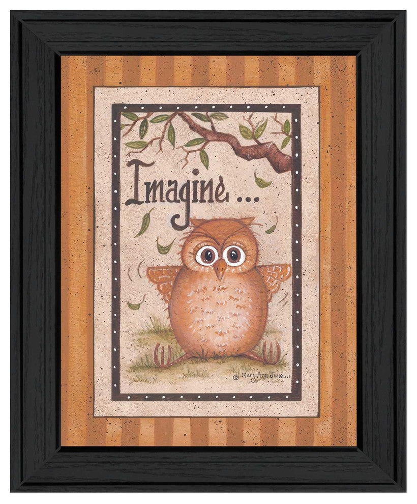 "Imagine" By Mary June, Printed Wall Art, Ready To Hang, Black Frame