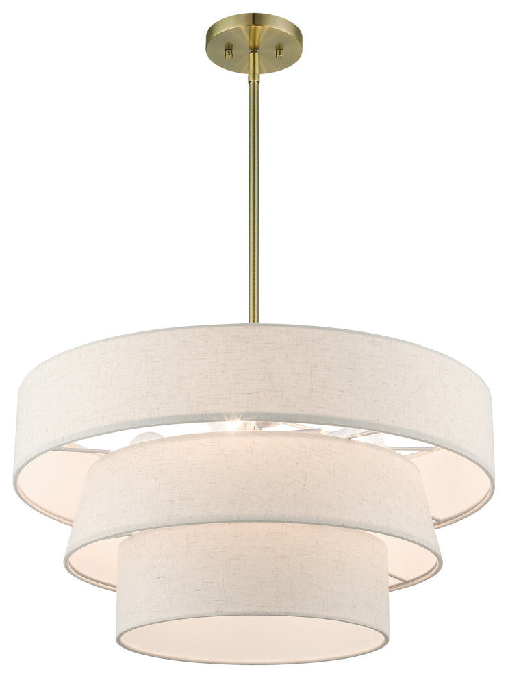 Chandler 4-Light Antique Brass Pendant Chandelier